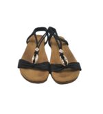 Sandale dama Annie G, 38, material textil, negru - imagine 3