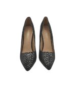 Pantofi dama Ideal Shoes, 36, material textil, negru gri - imagine 3