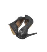 Pantofi dama Ideal Shoes, 36, material textil, negru gri - imagine 4