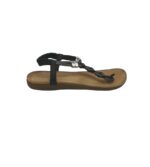 Sandale dama 38, material textil, negru