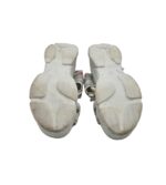 Sandale dama Fashion, 38, imitatie de piele, material textil, alb - imagine 5