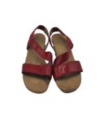 Sandale dama Aerosoles, 38, piele intoarsa, piele, rosu - imagine 3