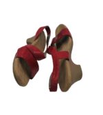 Sandale dama Aerosoles, 38, piele intoarsa, piele, rosu - imagine 4