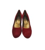 Pantofi dama Mascaro, 40, piele intoarsa, rosu - imagine 3