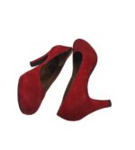 Pantofi dama Mascaro, 40, piele intoarsa, rosu - imagine 4