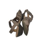 Sandale dama Gabor, 38, material textil, piele, ,bej - imagine 4
