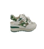Adidasi dama 38, imitatie de piele, material textil, alb verde