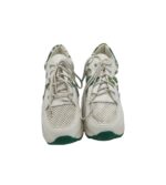 Adidasi dama 38, imitatie de piele, material textil, alb verde - imagine 3