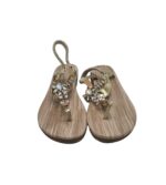 Sandale dama 41, imitatie de piele, auriu - imagine 3