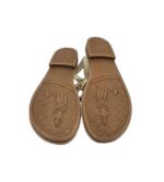 Sandale dama 41, imitatie de piele, auriu - imagine 5