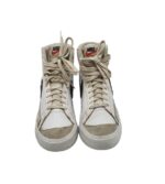 Tenisi dama Nike, 36, imitatie de piele, piele intoarsa, alb - imagine 3