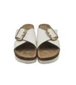 Saboti dama Catwalk, 40, imitatie de piele, alb - imagine 3