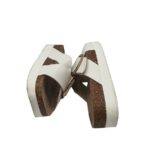 Saboti dama Catwalk, 40, imitatie de piele, alb - imagine 4
