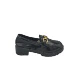 Mocasini dama 38, imitatie de piele, negru