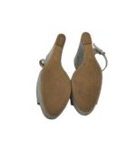 Sandale dama 38, piele intoarsa, gri - imagine 5