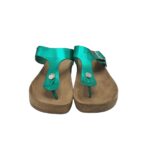 Saboti dama Graceland, 41, imitatie de piele, verde - imagine 3