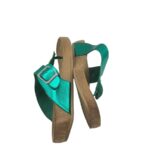 Saboti dama Graceland, 41, imitatie de piele, verde - imagine 4