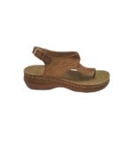 Sandale dama 40, imitatie de piele, maro