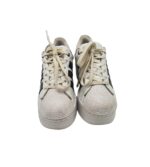 Adidasi dama Adidas, 36, imitatie de piele, alb negru - imagine 3