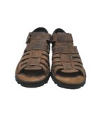 Sandale barbati Lotus, 42, piele, maro - imagine 3