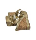 Sandale dama Asos, 38, imitatie de piele, material textil, auriu - imagine 4
