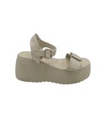 Sandale dama 37, imitatie de piele, alb