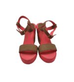 Sandale dama Tommy Hilfiger, 38, material textil, piele, roz - imagine 3