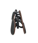 Sandale dama 39 imitatie de piele, material textil, negru - imagine 4