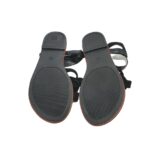 Sandale dama 39 imitatie de piele, material textil, negru - imagine 5