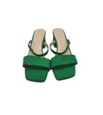Saboti dama 36, imitatie de piele, verde - imagine 3