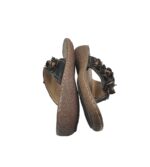 Saboti dama 39, imitatie de piele, negru - imagine 4