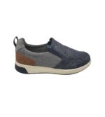 Adidasi barbati Bugatti, 42, imitatie de piele, material textil, gri albastru