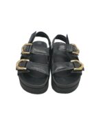 Sandale dama Stradivarius, 38, imitatie de piele, negru - imagine 3
