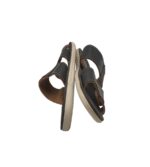 Saboti barbati Cartago, 41, imitatie de piele, negru maro - imagine 4