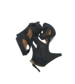 Sandale dama Selected, 36, material textil, negru - imagine 4