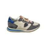 Adidasi barbati Philippe Modele, 45, piele intoarsa, material textil, alb gri