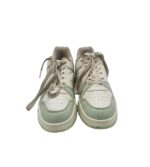 Adidasi dama Primark, 37, imitatie de piele, alb verde - imagine 3