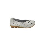 Mocasini dama 39, piele, alb