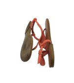 Sandale dama Laura, 40, material textil, portocaliu - imagine 4