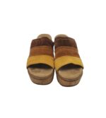 Saboti dama Clarks, 37, piele intoarsa, bej - imagine 3