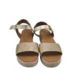Sandale dama 39, imitatie de piele, auriu - imagine 3