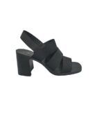 Sandale dama Moda, 40, material textil, negru