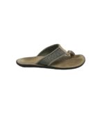 Saboti barbati  43, piele intoarsa, material textil, gri