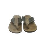 Saboti barbati  43, piele intoarsa, material textil, gri - imagine 3