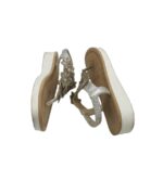 Sandale dama 36, imitatie de piele, gri - imagine 4