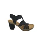 Sandale dama Rieker 40, material textil, negru