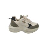 Adidasi dama 38, imitatie de piele, material textil, alb gri