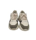 Adidasi dama 38, imitatie de piele, material textil, alb gri - imagine 3