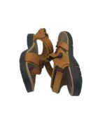 Sandale barbati 42, piele, maro - imagine 4