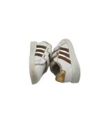 Adidasi copii Adidas, 24, imitatie de piele, alb - imagine 4